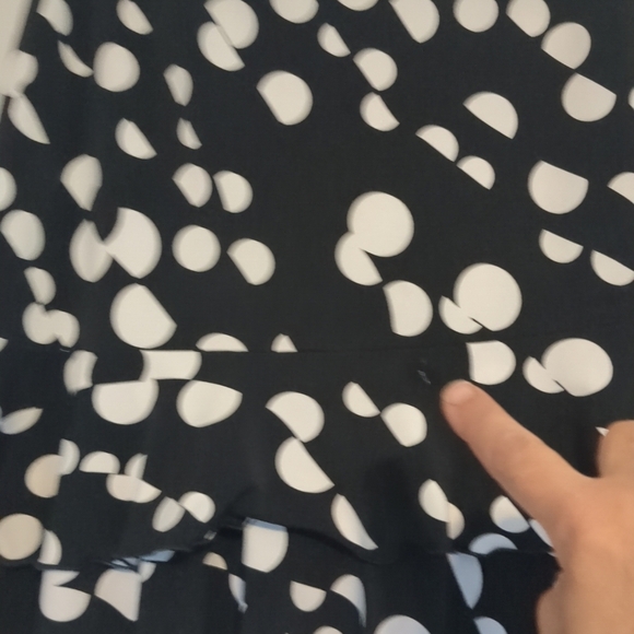 Joseph Ribkoff Skirt Women's Size 8 Swing Polk A Dot Ruffle Retro Betty Boop - Picture 3 of 9